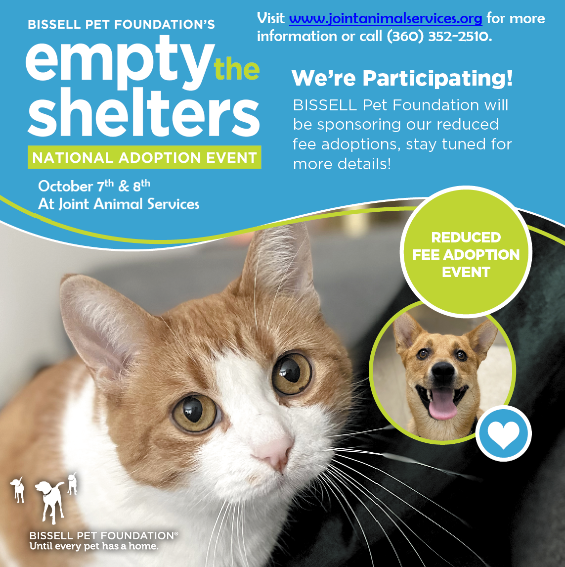 Bissell Pet Foundation Empty the Shelter Event - Joint Animal Services