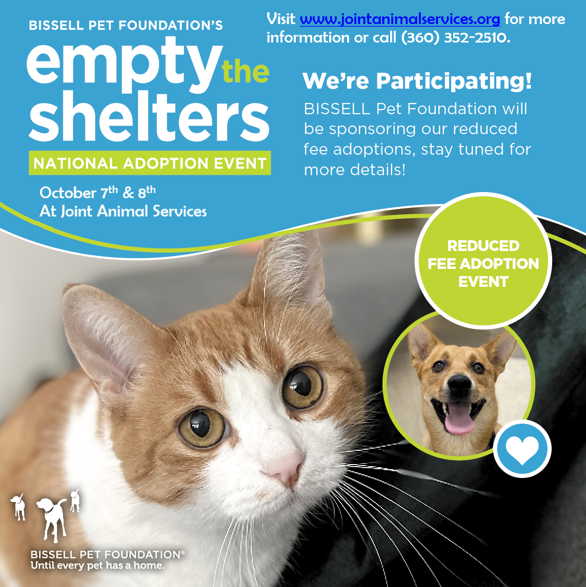 Bissell Pet Foundation Empty the Shelter Event Joint Animal Services